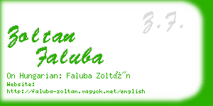 zoltan faluba business card